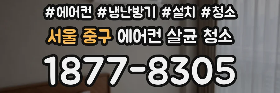 서울 중구 에어컨 살균 청소