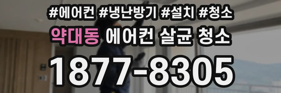 약대동 에어컨 살균 청소