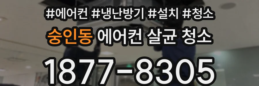 숭인동 에어컨 살균 청소