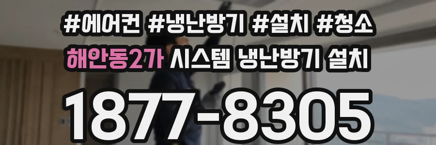 해안동2가 시스템 냉난방기 설치