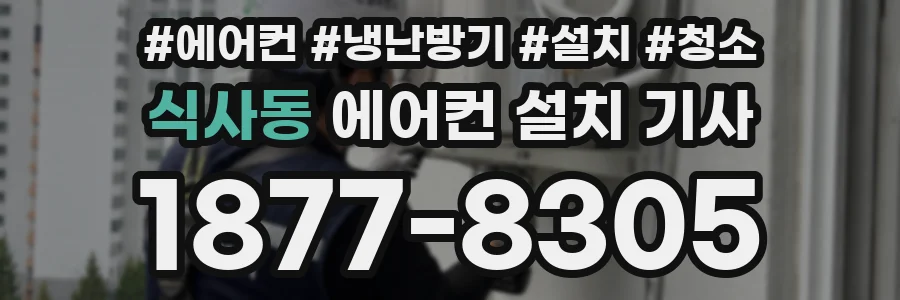 식사동 에어컨 설치 기사