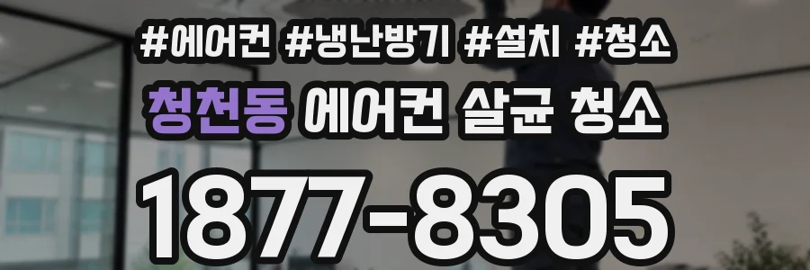 청천동 에어컨 살균 청소