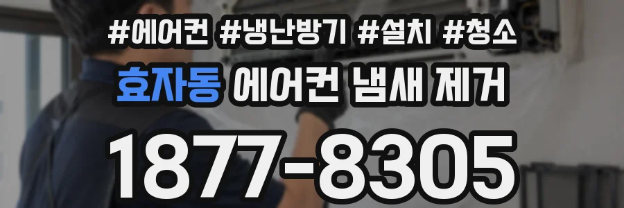 효자동 에어컨 냄새 제거