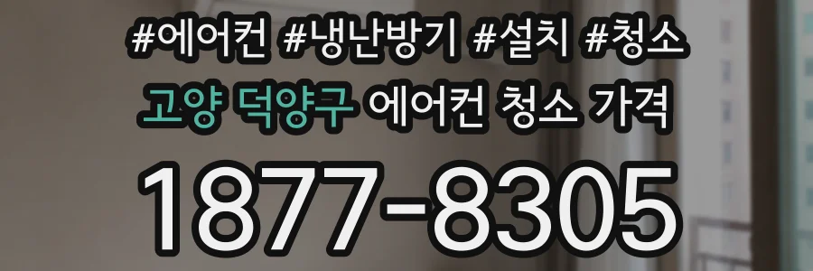 고양 덕양구 에어컨 청소 가격