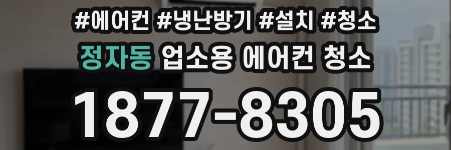 정자동 업소용 에어컨 청소