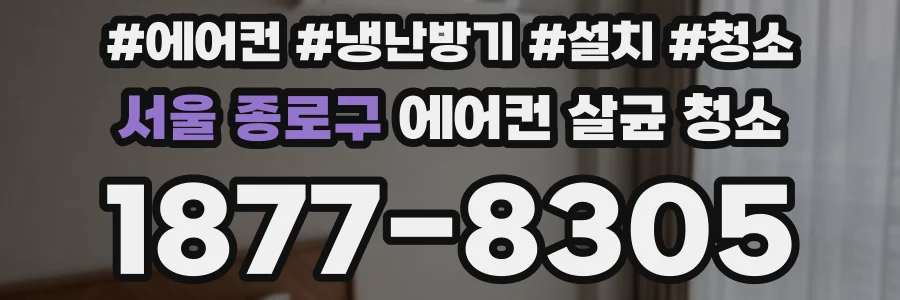 서울 종로구 에어컨 살균 청소