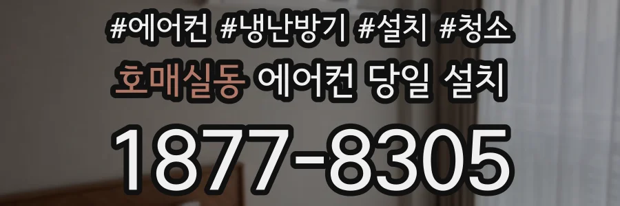 호매실동 에어컨 당일 설치