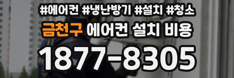금천구 에어컨 설치 비용