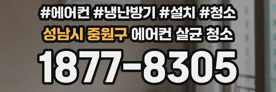 성남시 중원구 에어컨 살균 청소
