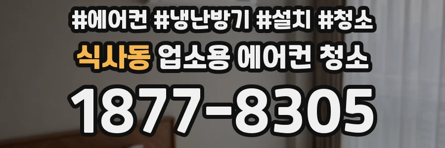 식사동 업소용 에어컨 청소