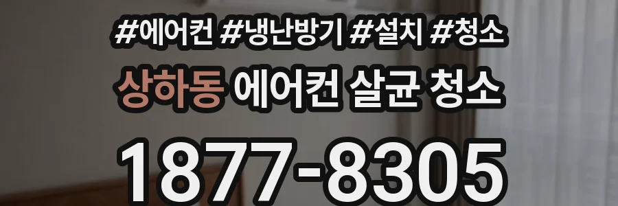 상하동 에어컨 살균 청소