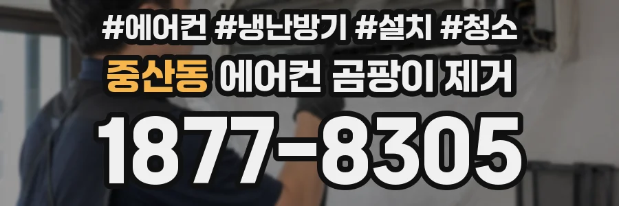 중산동 에어컨 곰팡이 제거