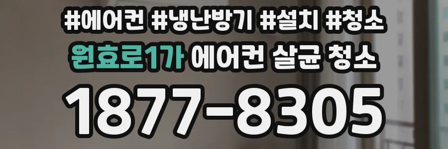 원효로1가 에어컨 살균 청소