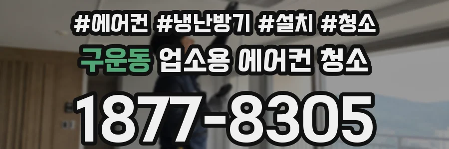 구운동 업소용 에어컨 청소
