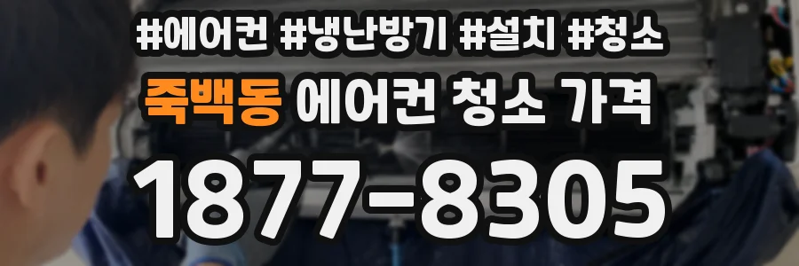 죽백동 에어컨 청소 가격