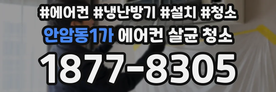 안암동1가 에어컨 살균 청소