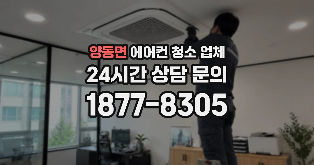 양동면 에어컨 청소 업체