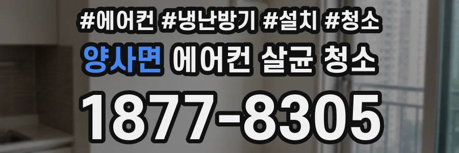 양사면 에어컨 살균 청소