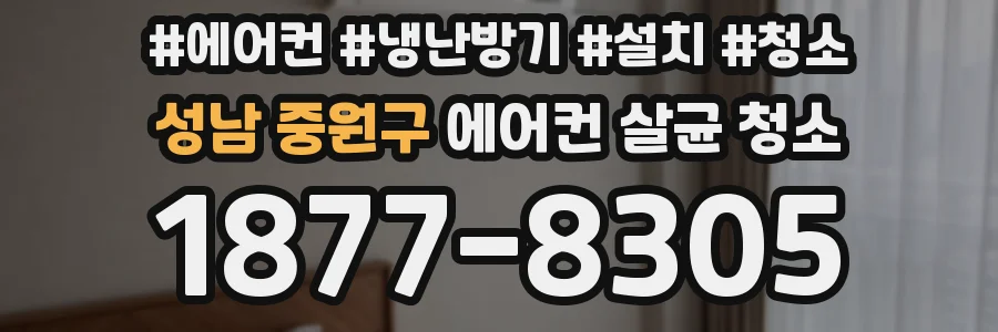 성남 중원구 에어컨 살균 청소