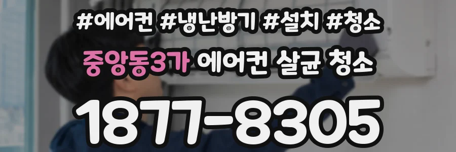 중앙동3가 에어컨 살균 청소