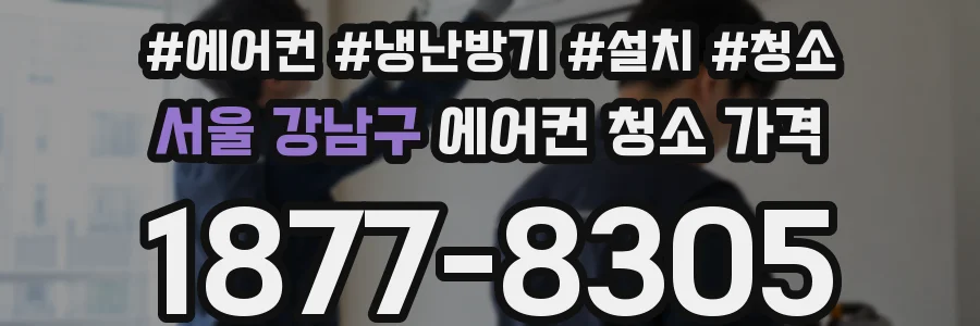서울 강남구 에어컨 청소 가격
