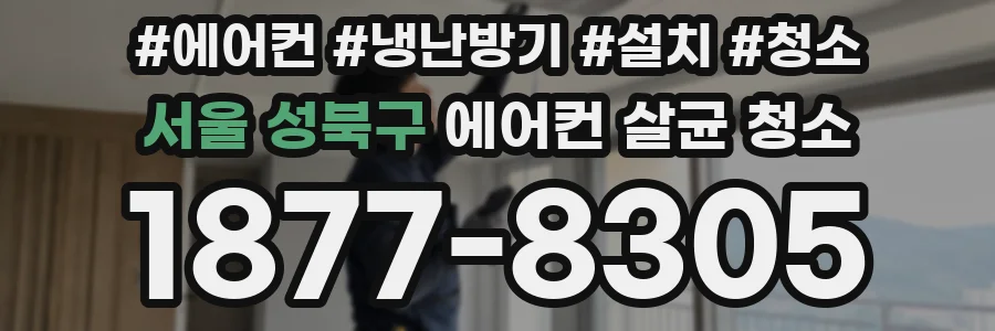 서울 성북구 에어컨 살균 청소