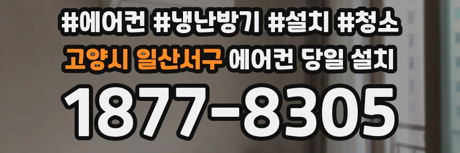 고양시 일산서구 에어컨 당일 설치