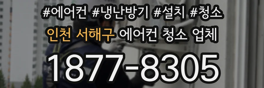 인천 서해구 에어컨 청소 업체