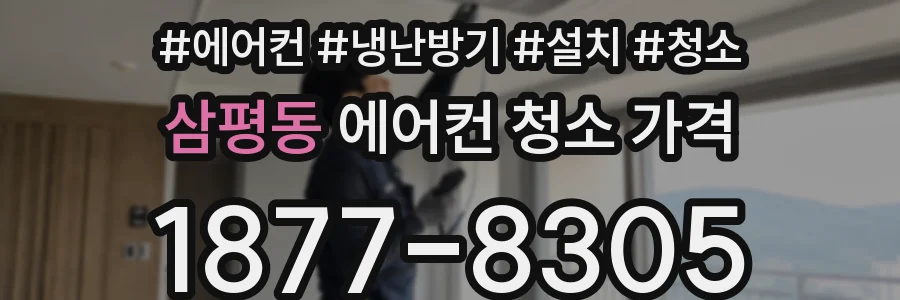 삼평동 에어컨 청소 가격