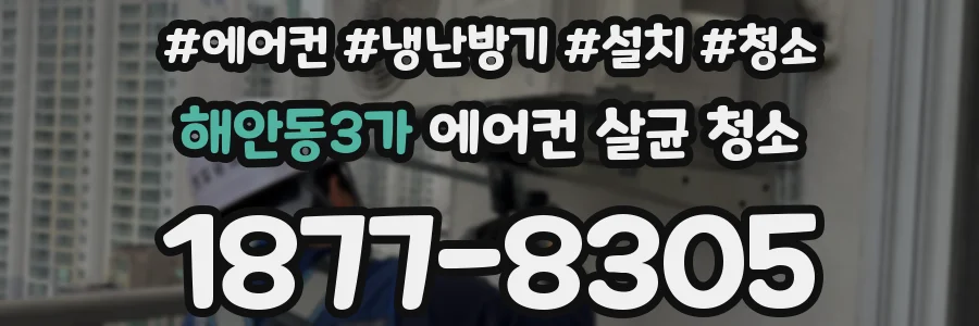 해안동3가 에어컨 살균 청소
