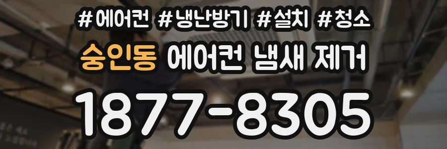 숭인동 에어컨 냄새 제거