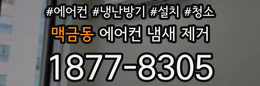 맥금동 에어컨 냄새 제거