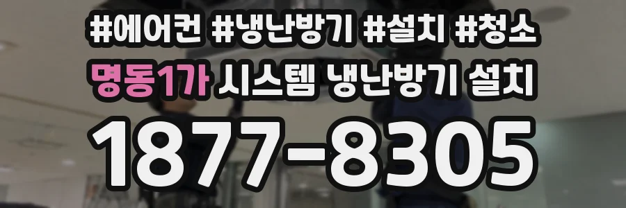명동1가 시스템 냉난방기 설치