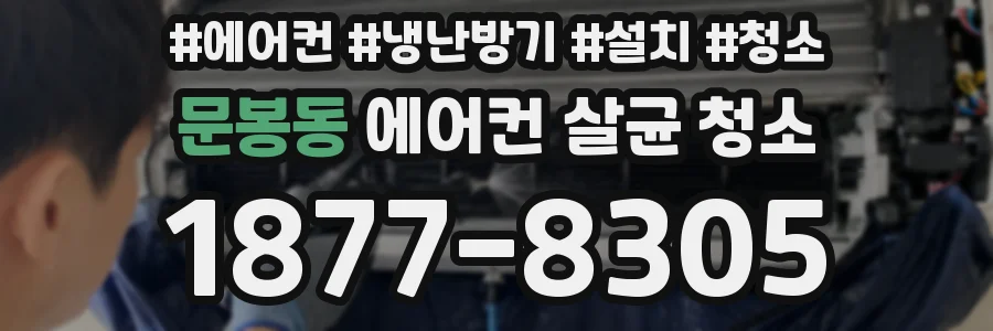 문봉동 에어컨 살균 청소