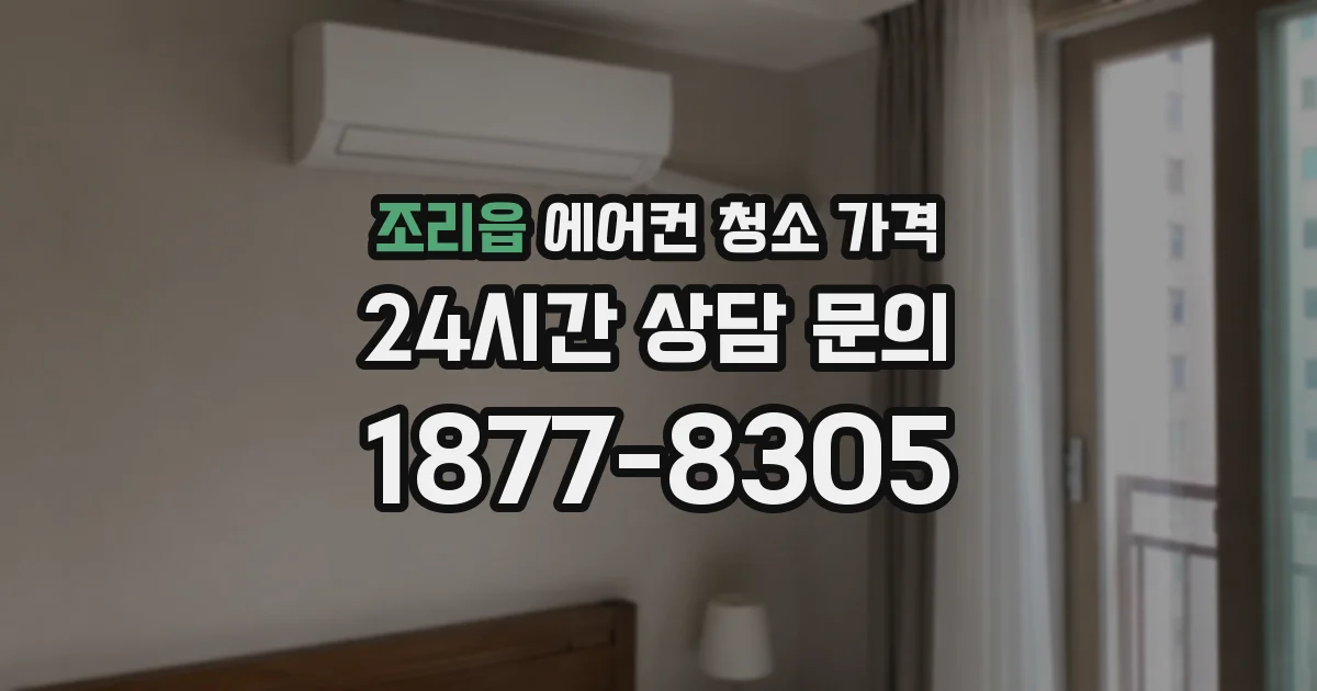 조리읍 에어컨 청소 가격