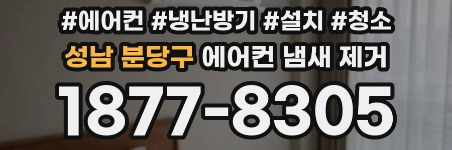 성남 분당구 에어컨 냄새 제거
