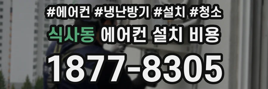 식사동 에어컨 설치 비용