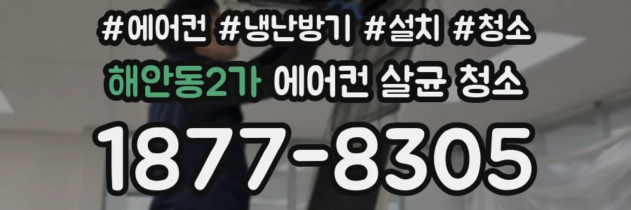 해안동2가 에어컨 살균 청소