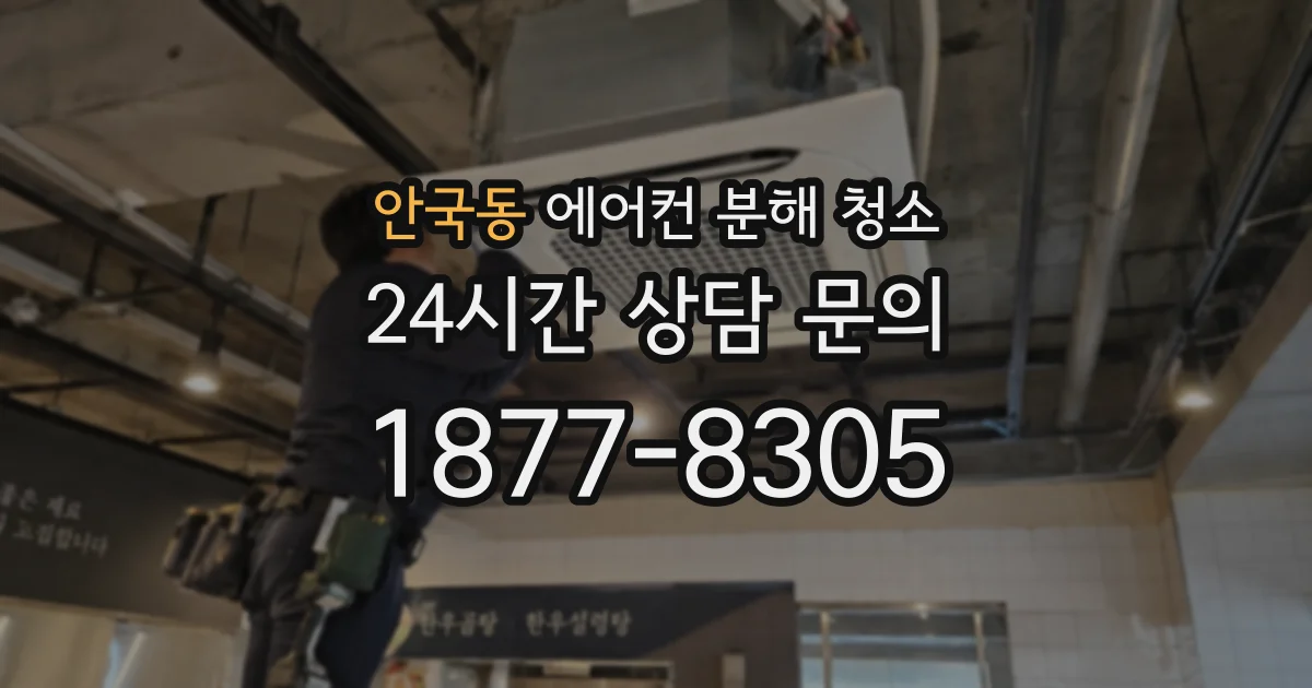 안국동 에어컨 분해 청소