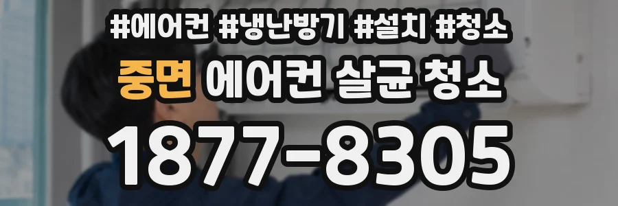 중면 에어컨 살균 청소