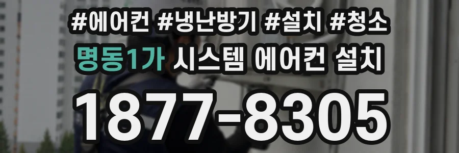 명동1가 시스템 에어컨 설치