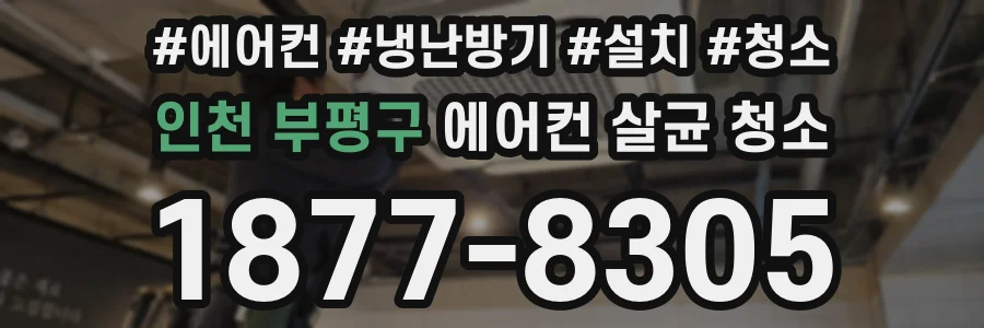 인천 부평구 에어컨 살균 청소