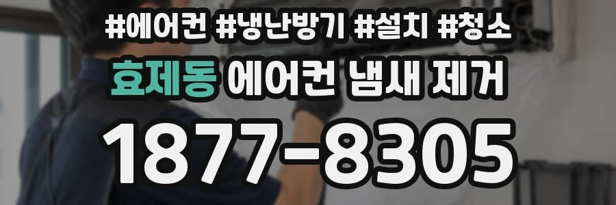 효제동 에어컨 냄새 제거