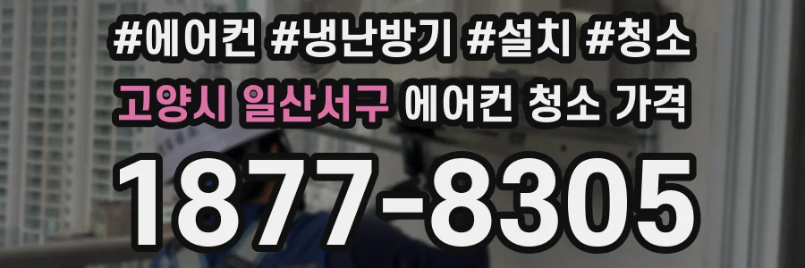 고양시 일산서구 에어컨 청소 가격