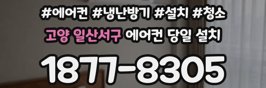 고양 일산서구 에어컨 당일 설치