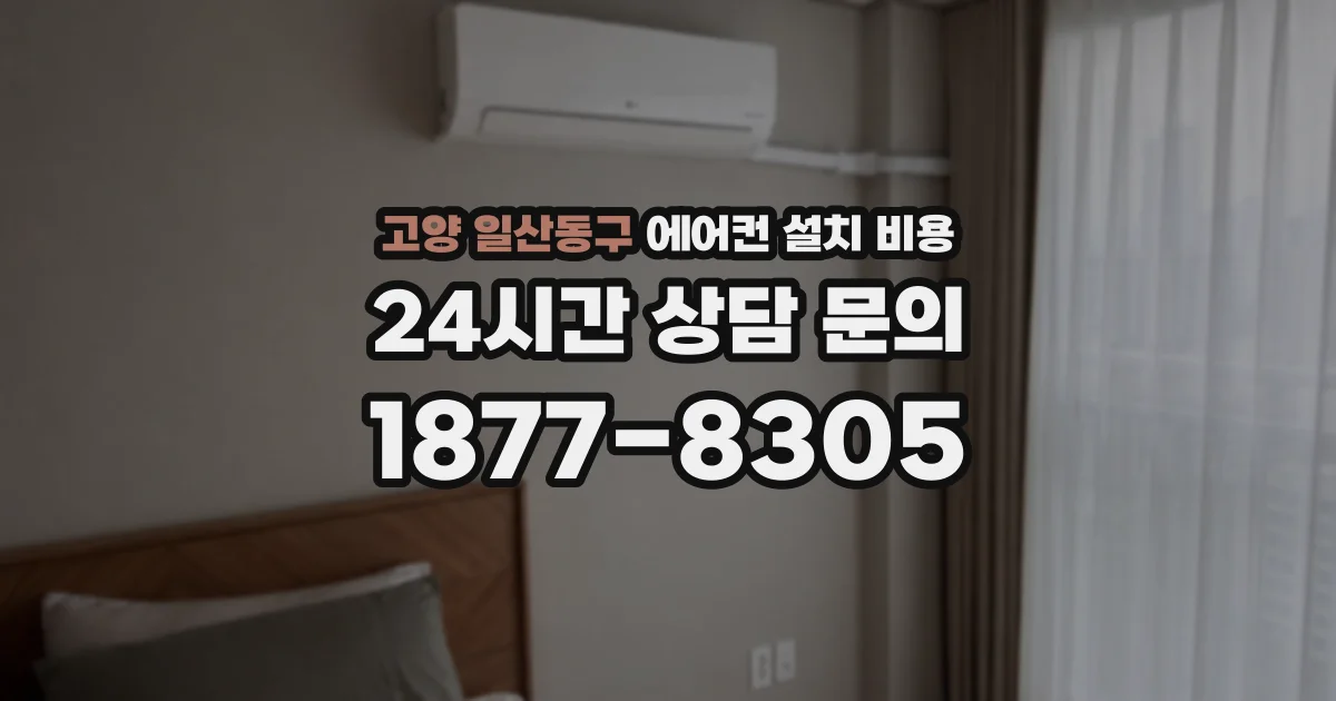 고양 일산동구 에어컨 설치 비용
