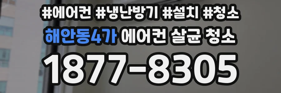 해안동4가 에어컨 살균 청소