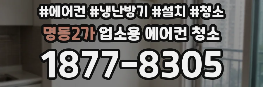 명동2가 업소용 에어컨 청소