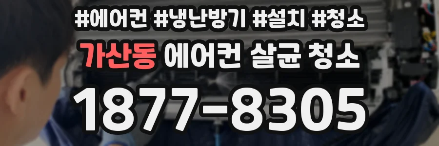 가산동 에어컨 살균 청소