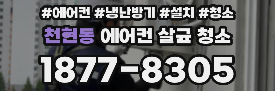 천현동 에어컨 살균 청소
